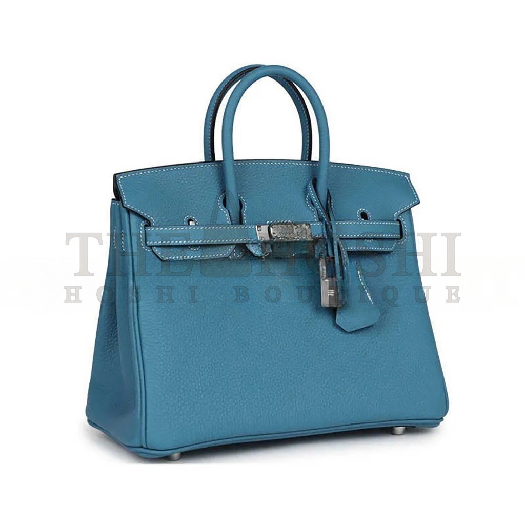 H**me5 BIRKIN 30 TOGO LEATHER DUCK BLUE SILVER BUCKLE 1015671846 (30*23*15cm) Master Quality